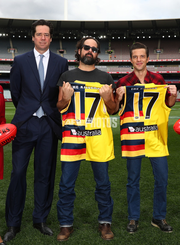 AFL 2017 Media - AFL CEO Gillon McLachlan and The Killers Press Conference - 555433