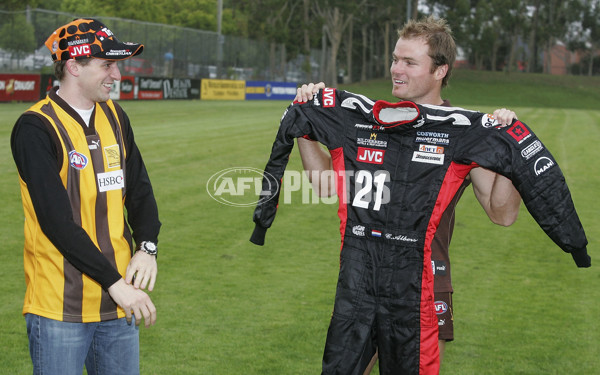 AFL 2005 Media - Formula Grand Prix Driver Visits Hawthorn 250205 - 54234